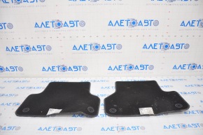 Set of floor mats for Audi A4 B9 17-19 black, dry cleanable