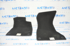 Set of floor mats for Audi A4 B9 17-19 black, dry cleanable