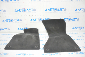 Set of floor mats for Audi A4 B9 17-19 black, dry cleanable