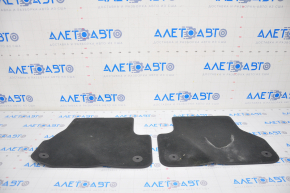 Set of floor mats for Audi A4 B9 17-19 black, dry cleanable