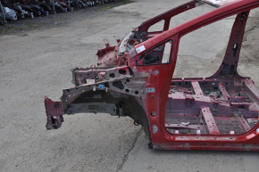 Front left quarter Toyota Prius V 12-17 on the body, red