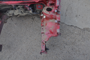 Front left quarter Toyota Prius V 12-17 on the body, red