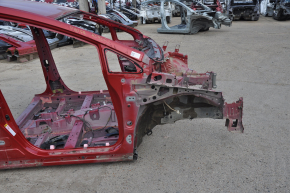 Front right quarter Toyota Prius V 12-17 on the body, red