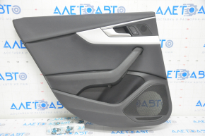 Door trim card rear left Audi A4 B9 17-19 black, with tweeter, aluminum trim