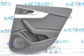 Door trim card rear right Audi A4 B9 17-19 black, with tweeter, aluminum trim