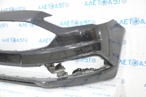 Front bumper bare Ford Fusion mk5 17-18 without parking sensors, black, scratches, no fragment, worn, dented