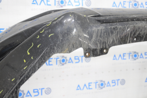 Front bumper bare Ford Fusion mk5 17-18 without parking sensors, black, scratches, no fragment, worn, dented