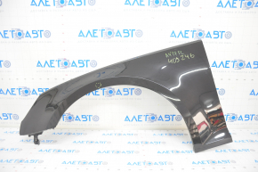 Front left wing Audi A4 B9 17-19 with bracket, black LY9B, butt