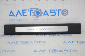 Door sill trim front right Ford Fusion mk5 17-20 black with chrome insert, scratches