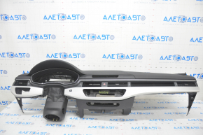 Torpedo front panel with AIRBAG Audi A4 B9 17-25 black, without projection