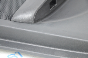Door trim card rear left Ford Fusion mk5 17-20 titanium, black leather with black leather insert, leather armrest, gray molding, crack, scratches