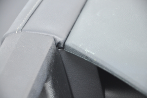 Door trim card rear right Ford Fusion mk5 17-20 titanium, black leather with black leather insert, leather armrest, gray molding, crack, scratches