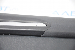 Door trim card rear right Ford Fusion mk5 17-20 titanium, black leather with black leather insert, leather armrest, gray molding, crack, scratches