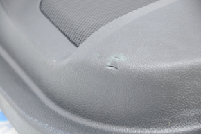 Door trim card front right Ford Fusion mk5 17-20 titanium, black leather with black leather insert, leather armrest, gray molding, crack, scratches on leather, dented