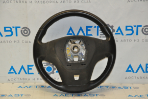 Naked steering wheel Chevrolet Volt 11-12 leather, black, no buttons, cracks and scuffs on the leather