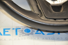 Naked steering wheel Chevrolet Volt 11-12 leather, black, no buttons, cracks and scuffs on the leather