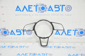 Steering wheel cover Audi A4 B9 17-25 black gloss