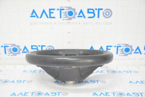Bare steering wheel Audi A4 B9 17-25 leather, black, without buttons and paddles, scratches