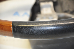 Naked steering wheel Lexus ES300h ES350 13-15 pre-rest, black leather, light wood, scuffs on leather