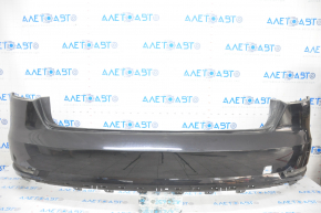 Bare rear bumper Audi A4 B9 17-19 black, with central mount