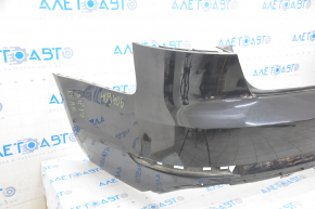 Bare rear bumper Audi A4 B9 17-19 black, with central mount