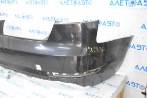 Bare rear bumper Audi A4 B9 17-19 black, with central mount