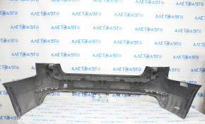 Bare rear bumper Audi A4 B9 17-19 black, with central mount