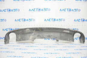 Rear bumper lip without molding Audi A4 B9 17-19 for 2 pipes, structure, scratches