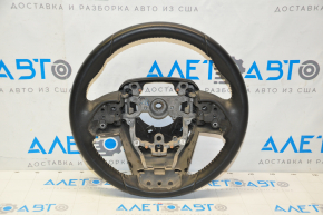 Naked steering wheel Toyota Prius 50 16-22 leather black, scuffs on leather, scratch on plastic