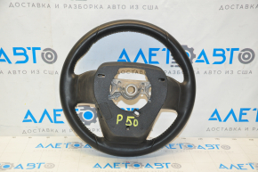 Naked steering wheel Toyota Prius 50 16-22 leather black, scuffs on leather, scratch on plastic