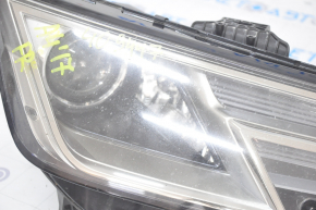 Front right headlight complete Audi A4 B9 17-19 xenon+LED, web in glass, sand