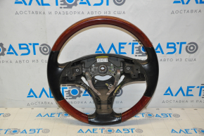 Naked steering wheel Lexus ES350 07-12 leather black, mahogany, scratches and nicks on leather and pads