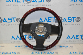 Naked steering wheel Lexus ES350 07-12 leather black, mahogany, scratches and nicks on leather and pads