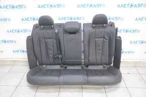Rear row of seats 2nd row Audi A4 B9 17-19 leather, black, cut