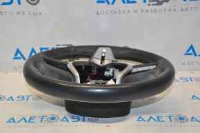 Naked steering wheel Infiniti QX50 19-25 leather black, no buttons, scratches, abrasions