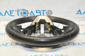 Steering wheel bare Lincoln MKC 15 - leather black, without lower buttons, dents on leather