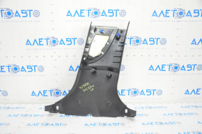 Center pillar trim lower left Tesla Model S 12-20 black, with beige insert, tear