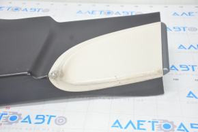 Center pillar trim lower left Tesla Model S 12-20 black, with beige insert, tear
