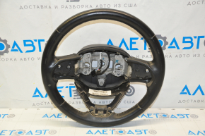 Naked steering wheel Jeep Cherokee KL 14 - black leather, without heating, with lower pad, scuffs