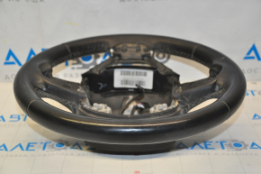 Naked steering wheel Jeep Cherokee KL 14 - black leather, without heating, with lower pad, scuffs