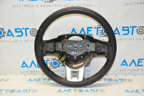 Naked steering wheel Dodge Journey 11 - black leather, no buttons, with pads, bumpers, broken cap mount