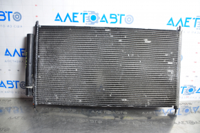 Air conditioning radiator condenser Honda Accord 13-17 is crushed from below, honeycombs fell out