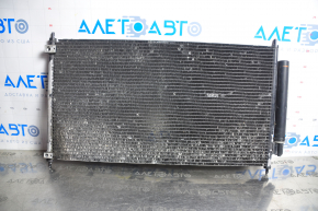 Air conditioning radiator condenser Honda Accord 13-17 is crushed from below, honeycombs fell out