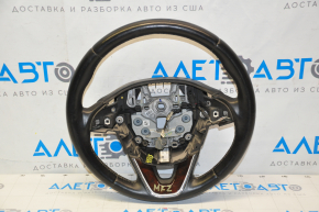 Steering wheel bare Lincoln MKZ 13-20 leather black, heated, scuffs