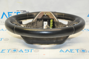 Steering wheel bare Lincoln MKZ 13-20 leather black, heated, scuffs