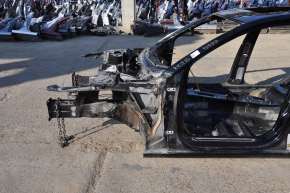 Front left quarter Audi A4 B9 17-25 on the body, black