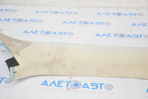 Front pillar trim right Tesla Model S 12-20 beige, suede, dry cleanable, fabric swelled