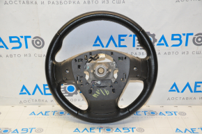Naked steering wheel Mitsubishi Outlander 14-21 leather black, black pad, scratches pads
