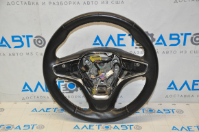 Naked steering wheel Chevrolet Volt 16 - black leather, without heating, without buttons and paddles, scratches on leather