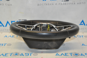 Naked steering wheel Chevrolet Volt 16 - black leather, without heating, without buttons and paddles, scratches on leather